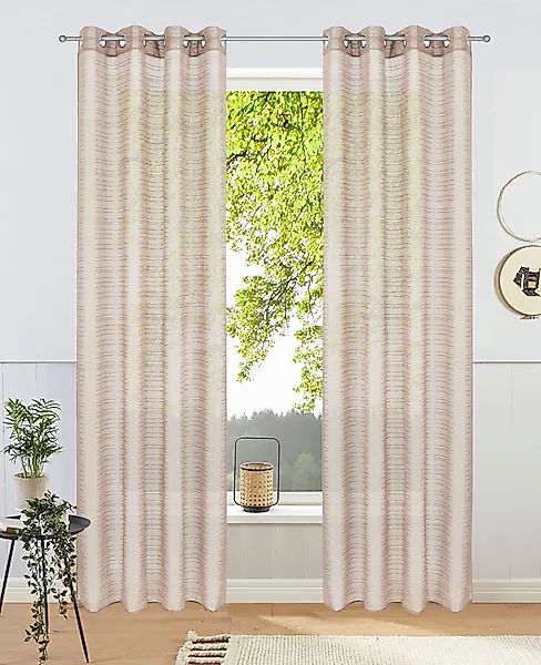 Bruno Banani Gardine »Linus«, (1 St.), 1 Schal, eingewebte Querstreifen günstig online kaufen