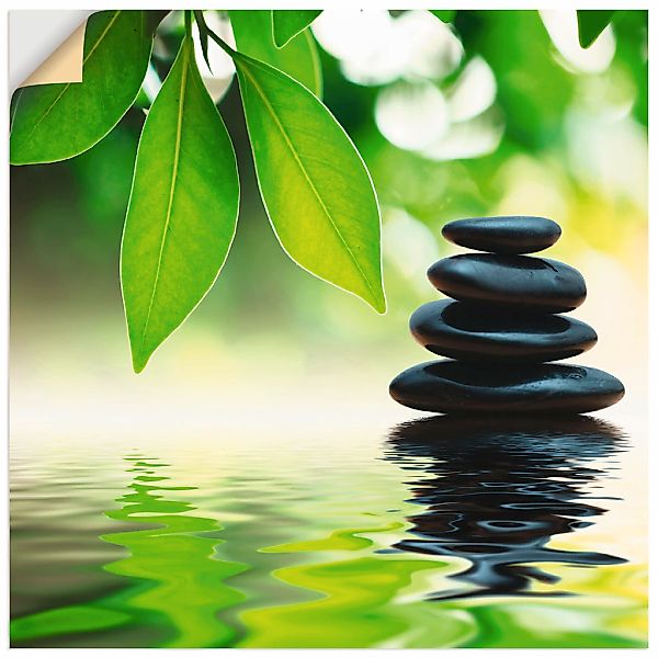 Artland Wandbild "Zen Steinpyramide auf Wasseroberfläche", Zen, (1 St.), al günstig online kaufen