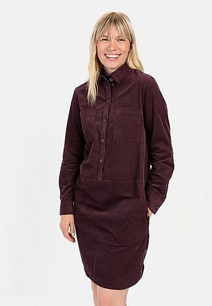 camel active Cordkleid aus reiner Baumwolle Langarm Button-Down Markenlabel günstig online kaufen