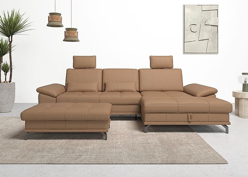 PLACES OF STYLE Ecksofa "Costello L-Form, B: 301 cm mit Sitztiefen-, Armtei günstig online kaufen