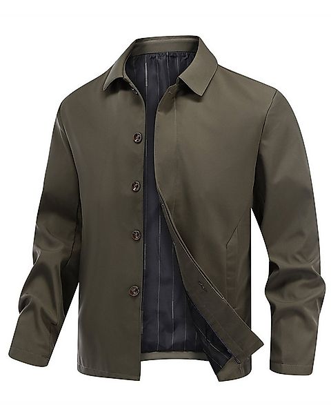 Allthemen Bomberjacke mit Knöpfen Blouson Herren casual Harrington Jacke fü günstig online kaufen