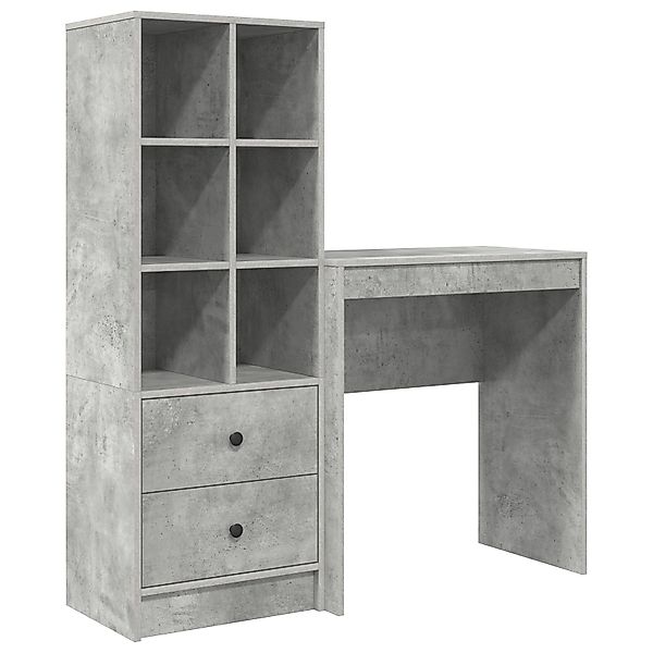 vidaXL Sideboard Schreibtisch mit Stauraum Beton günstig online kaufen