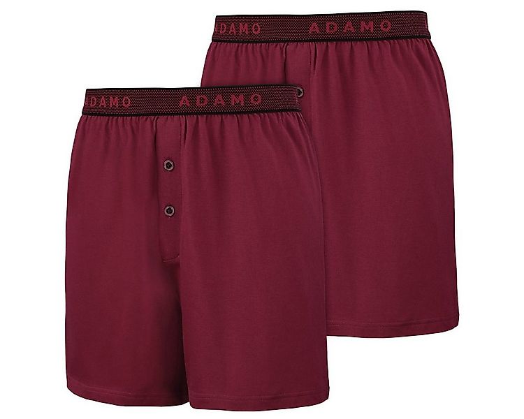 ADAMO Boxershorts Adamo 2er-Pack Boxershorts Übergröße weinrot (Packung, 2- günstig online kaufen
