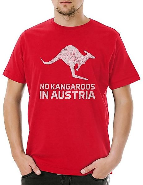 Urban Backwoods Print-Shirt No Kangaroos In Austria Herren T-Shirt Englisch günstig online kaufen