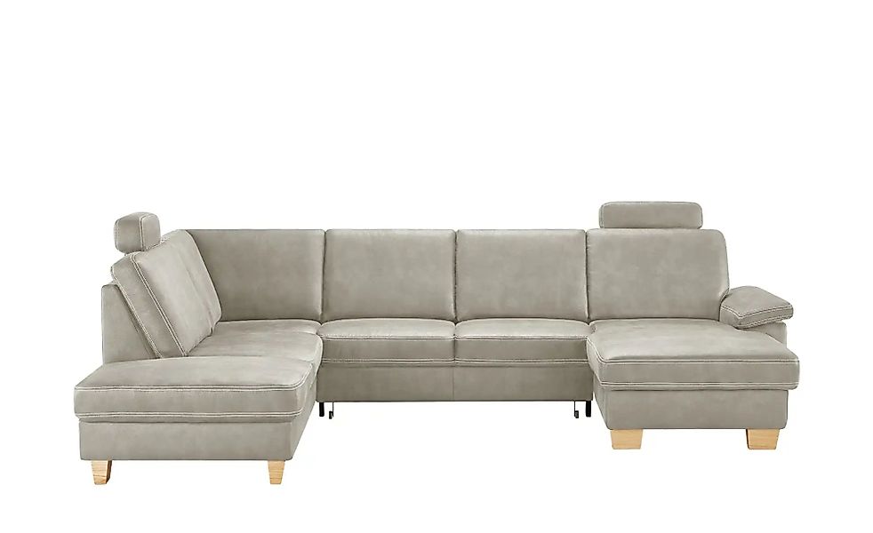 meinSofa Wohnlandschaft Kunstleder Samu ¦ grau ¦ Maße (cm): B: 316 H: 90 T: günstig online kaufen