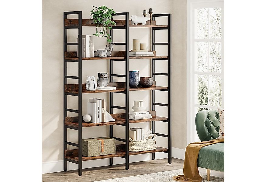 Tribesigns Bücherregal 5-stöckiges Regal, 180 x 120 cm doppelt breites Lage günstig online kaufen