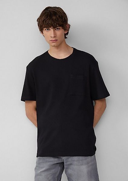 QS Kurzarmshirt T-Shirt T-Shirt aus Waffelpiqué mit Brusttasche günstig online kaufen