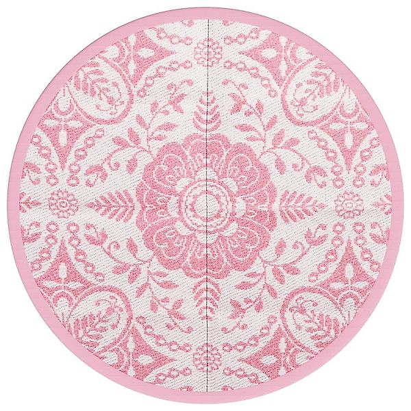 vidaXL Outdoorteppich Outdoor-Teppich ARAKIL Rosa Ø120 günstig online kaufen