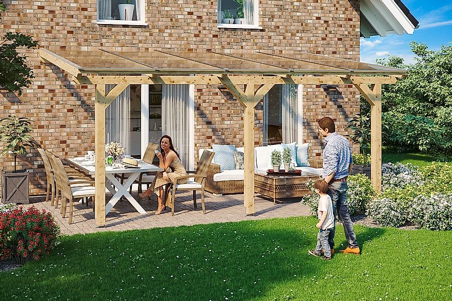 Skan Holz Terrassenüberdachung Andria 541 cm x 350 cm günstig online kaufen