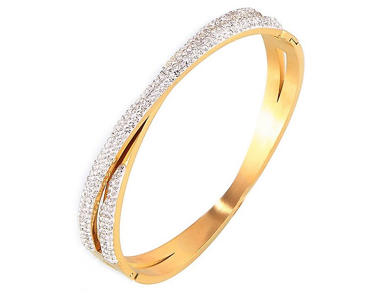 KARMA Armreif Damenarmreif Gold Metall Armschmuck Damen Armband vergoldet ( günstig online kaufen