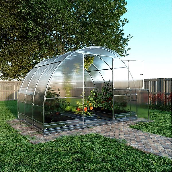 Klasika Greenhouses Tube KLASIKA Gewächshaus 6m², 3m x 2m mit 4 mm Polycarb günstig online kaufen