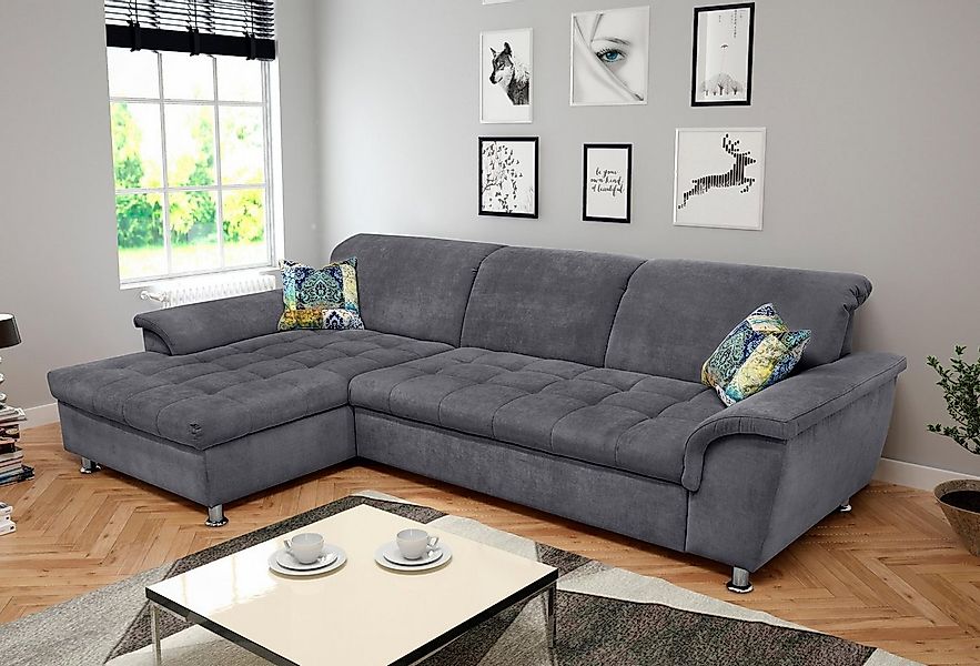 DOMO collection Ecksofa "Franzi Steppung im Sitzbereich B7T/H: 278/162/80 c günstig online kaufen