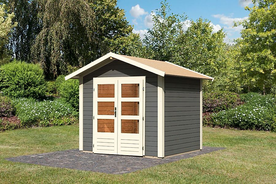 Karibu Gartenhaus "Talkau 3 aus lackiertem Fichtenholz", Grundfläche: 8,4m² günstig online kaufen