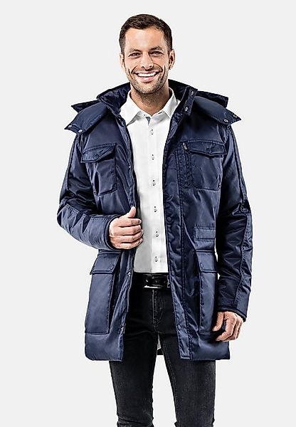 Vincenzo Boretti Winterjacke Stehkragen mit abnehmbarer Kapuze günstig online kaufen