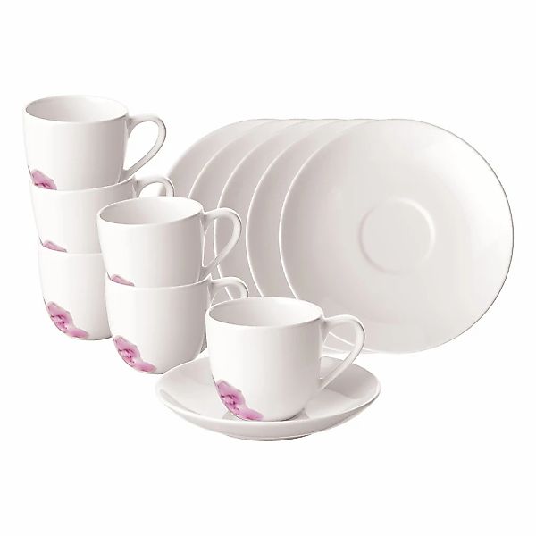 Villeroy & Boch Tasse "Espressotassen mit Untertassen Rose Garden 70 ml 6er günstig online kaufen