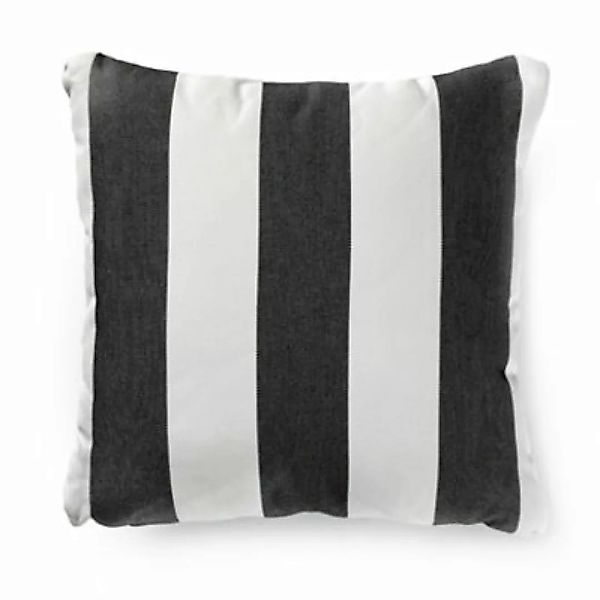 Outdoor-Kissen Fish & Fish textil schwarz weiß / 50 x 50 cm - Serax - Schwa günstig online kaufen