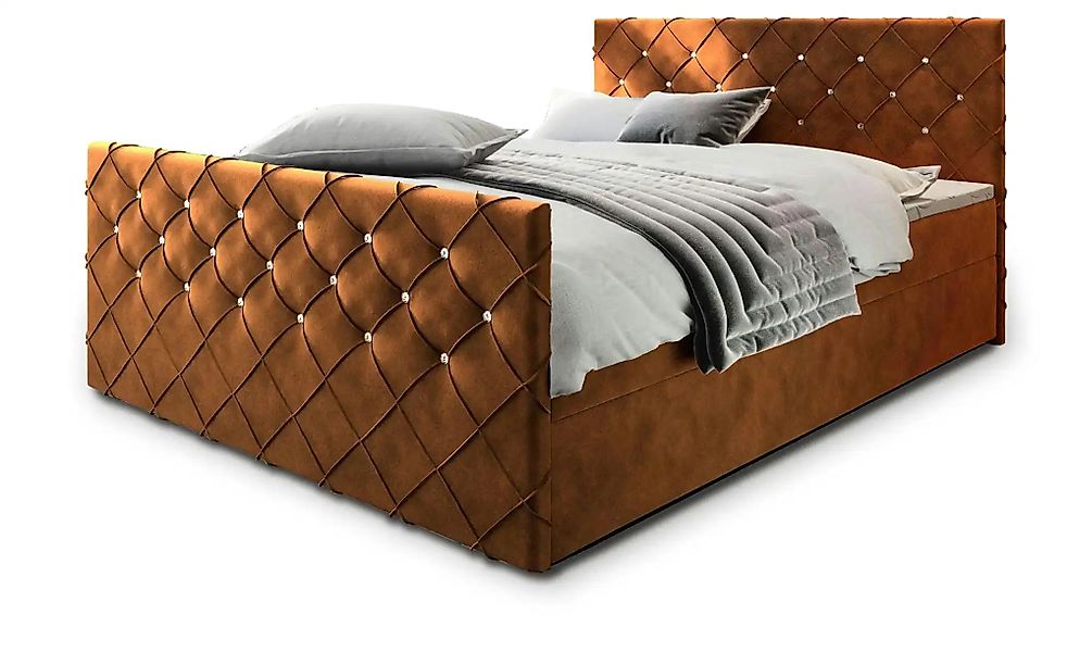 MASSENO Boxbett mit Bettkasten Mandi ¦ orange ¦ Maße (cm): B: 180 H: 98 Bet günstig online kaufen