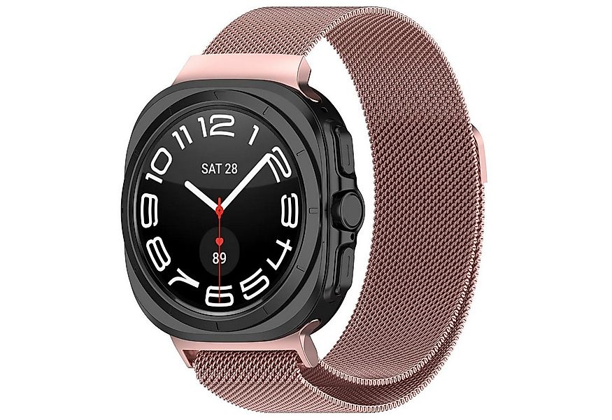 Wigento Smartwatch-Armband Für Samsung Galaxy Watch Ultra 47mm Metall Mesh günstig online kaufen