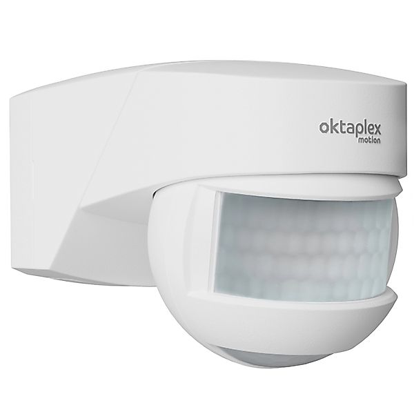 Oktaplex Lea Bewegungsmelder mit Unterkriechschutz IP54 180° 12m Weiß Wand- günstig online kaufen