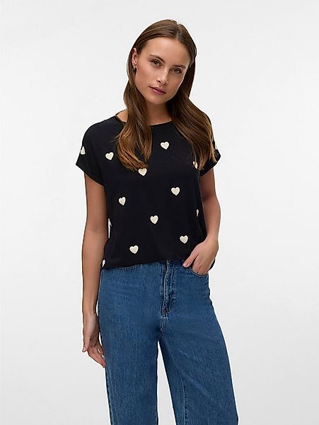 Vero Moda Kurzarmshirt VMAVA SS TOP MULTI AOP NOOS Materialmix, regular fit günstig online kaufen
