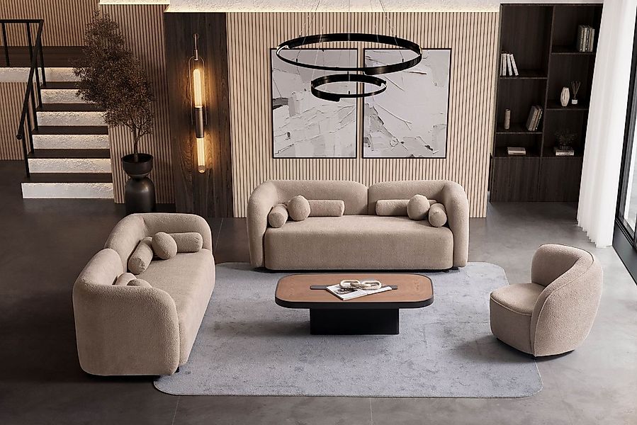 Özberk Sofa Luna, Spar-Set, Sofagarnitur Luna 3-3-1 mit 12 Kissen günstig online kaufen