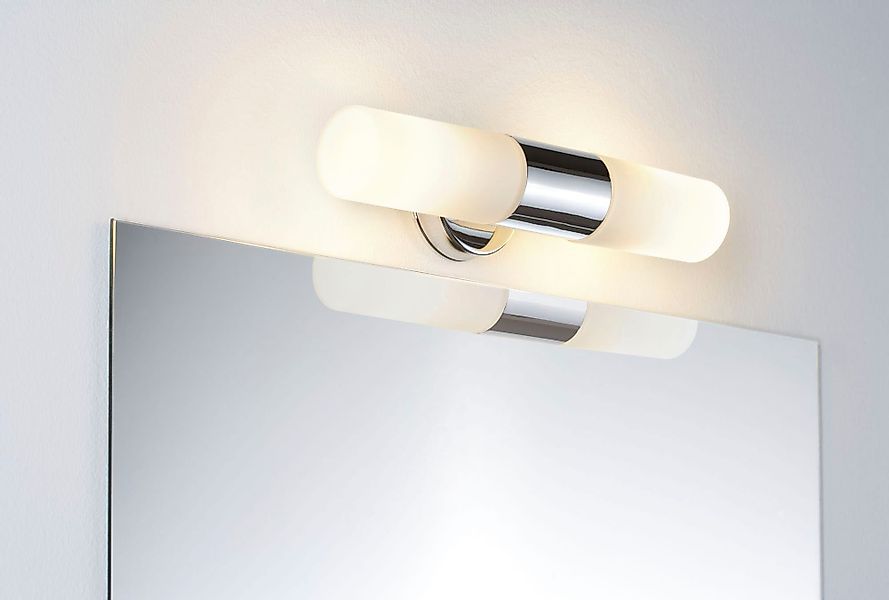 Paulmann Lenia Wandlampe IP44 chrom/opal 2-flammig günstig online kaufen