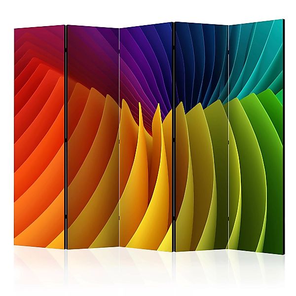 5-teiliges Paravent - Rainbow Wave Ii [room Dividers] günstig online kaufen