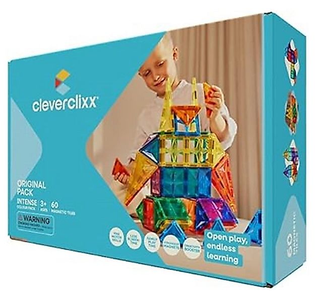 Cleverclixx Cleverclixx Original-Bausatz in Knallfarben 60 Teile Magnetspie günstig online kaufen
