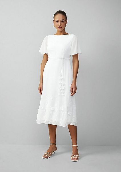 s.Oliver Midikleid Kleid Festives Midikleid aus Chiffon mit floralen Applik günstig online kaufen