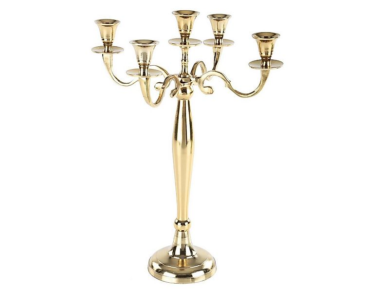 Gräfenstayn Kerzenständer 5-armig Silber – Kerzenleuchter Aluminium, 80 cm, günstig online kaufen