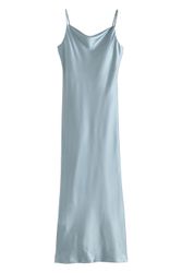 Next Satinkleid Langes Satin-Brautjungfernkleid Rückenausschnitt (1-tlg) günstig online kaufen
