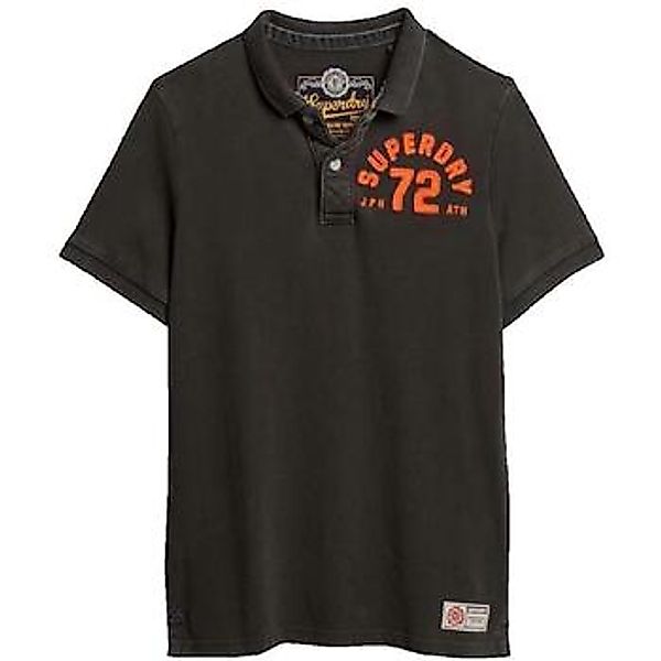 Superdry  Poloshirt Polo manches courtes  Vintage Athletic noir délavé günstig online kaufen