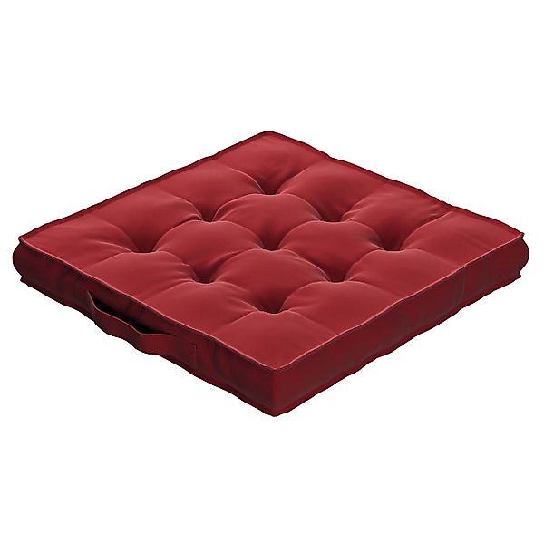 Sitzkissen Jacob mit Handgriff, rot, 50 x 50 x 10 cm, Velvet (704-15) günstig online kaufen