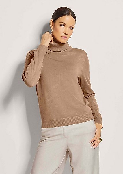 MADELEINE Strickpullover Schmaler Feinstrickpullover Schmaler Rollkragenpul günstig online kaufen