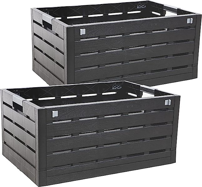 Centi Klappbox Faltbox, Einkaufskorb mit Holzdekor, günstig online kaufen