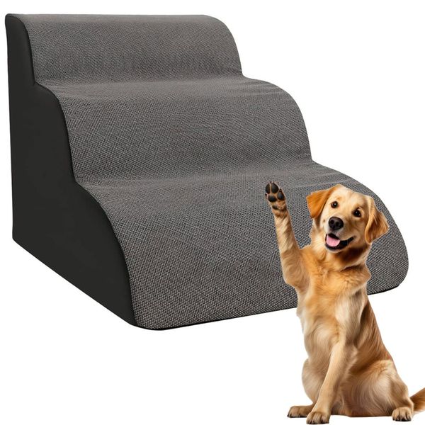 OKWISH Hunderampe 3-Stufig Hundetreppe Haustiertreppe Hunde günstig online kaufen