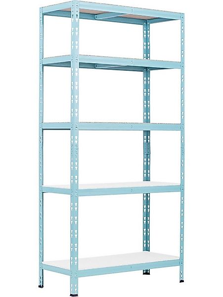 Trend Line Schwerlastregal Schwerlastregal Stahl 180 x 90 x 40 cm 5 Holzböd günstig online kaufen