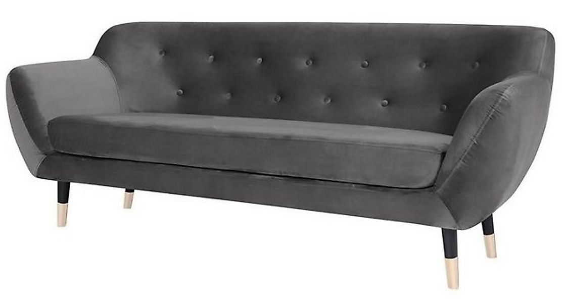 Xlmoebel Sofa Dreisitzer Chesterfield Sofa in Grau aus Stoff für das Wohnzi günstig online kaufen