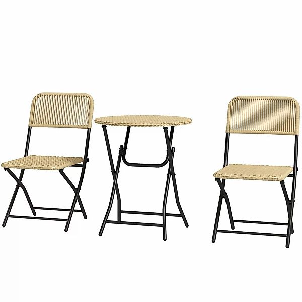 Outsunny Rattan Gartenmöbel-Set 3-tlg. günstig online kaufen
