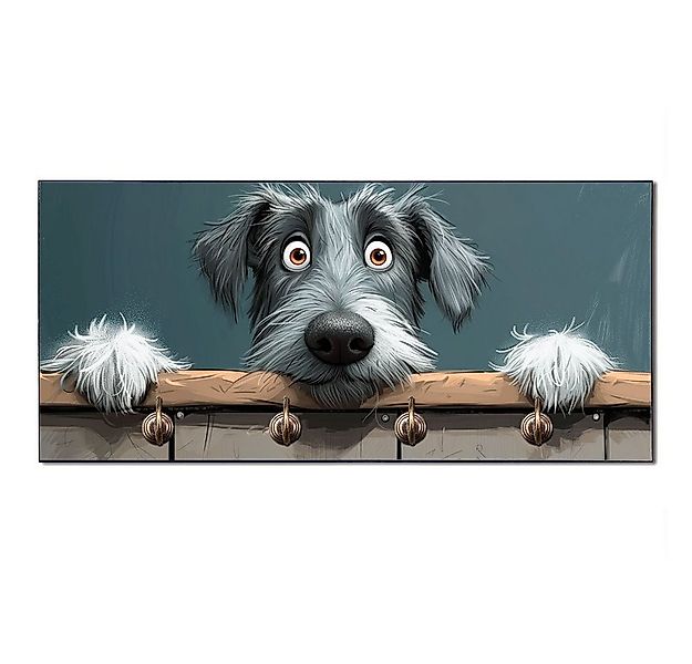 Cadouri Wandgarderobe IRISCHER WOLFSHUND Design-Hundegarderobe für Hundezub günstig online kaufen