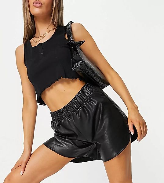 COLLUSION – Shorts aus PU in Schwarz günstig online kaufen