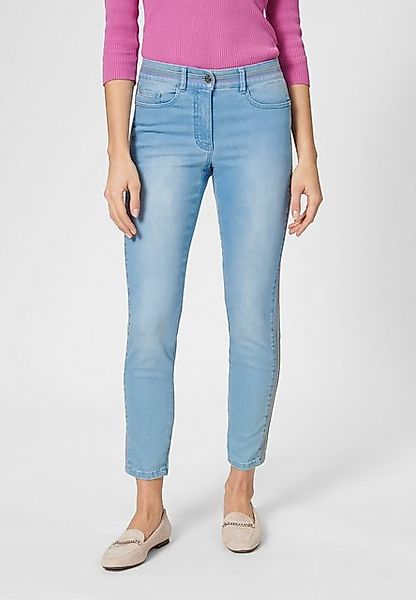 MADELEINE Gerade Jeans Schmale 7/8-Jeans mit bunten Streifen-Akzenten günstig online kaufen