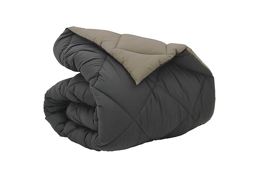 vidaXL Baumwollbettdecke Winterbettdecke Hellgrau und Anthrazit 135 x 220 c günstig online kaufen