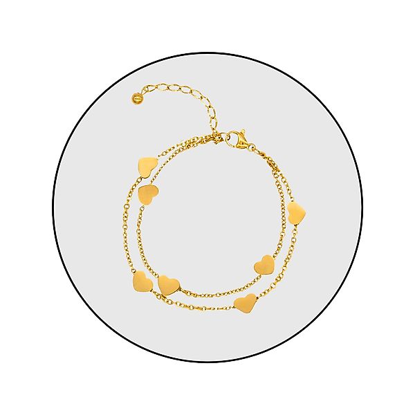 GOLDKLEIN Armband Edelstahl Schmuck Herz Armkette, günstig online kaufen