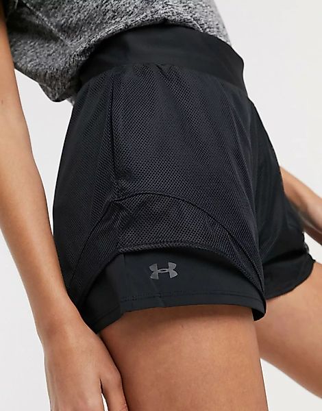 Under Armour – Training – Shorts mit Netzstoff-Overlay in Schwarz günstig online kaufen