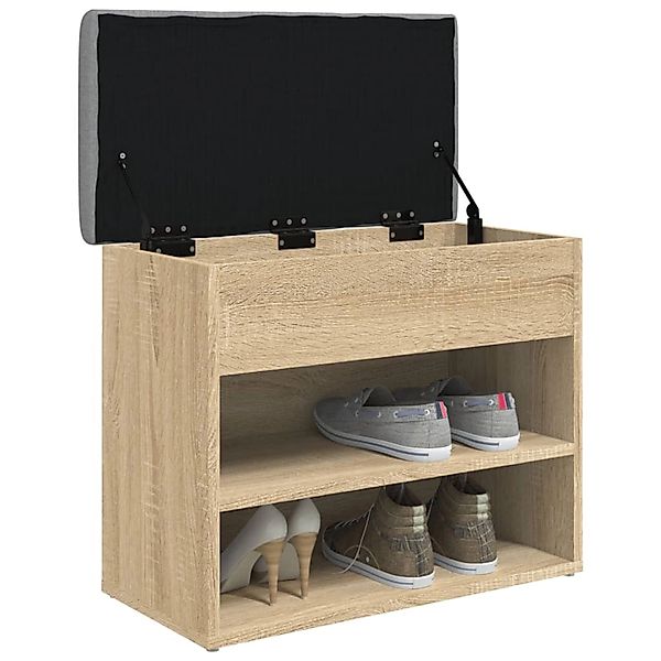 vidaXL Schuhbank Sonoma-Eiche 62x32x50 cm Holzwerkstoff günstig online kaufen