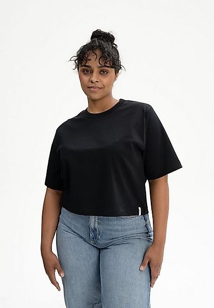 MELA Kurzarmshirt Cropped T-Shirt schwer JOSHNA Rippbündchen günstig online kaufen