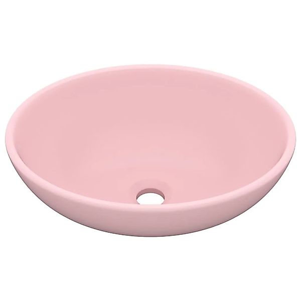 vidaXL Luxuriöses Ovales Waschbecken Matt Rosa 40x33 cm Keramik 146922 günstig online kaufen