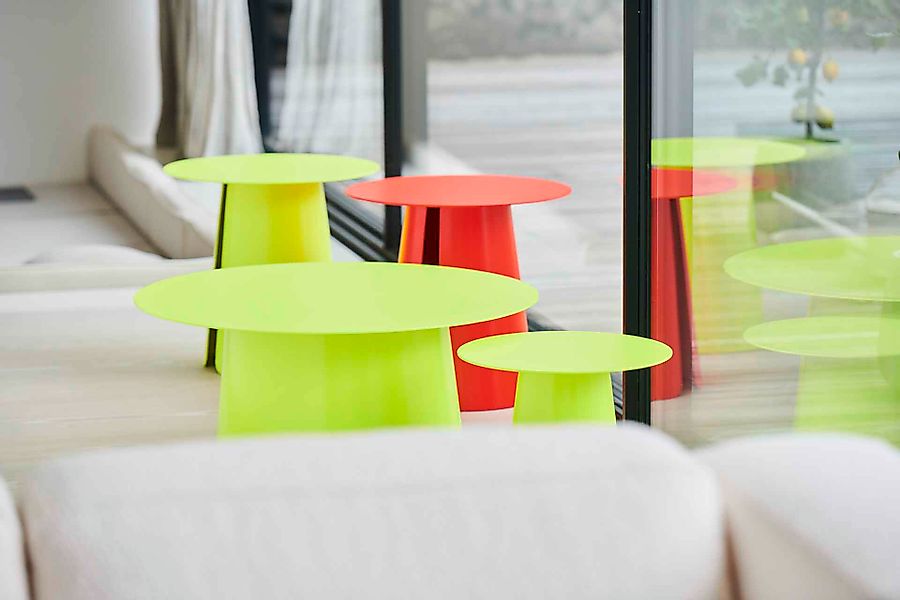 FEEL Beistelltisch bunt leuchthellrot Ø 50 - H: 46cm günstig online kaufen