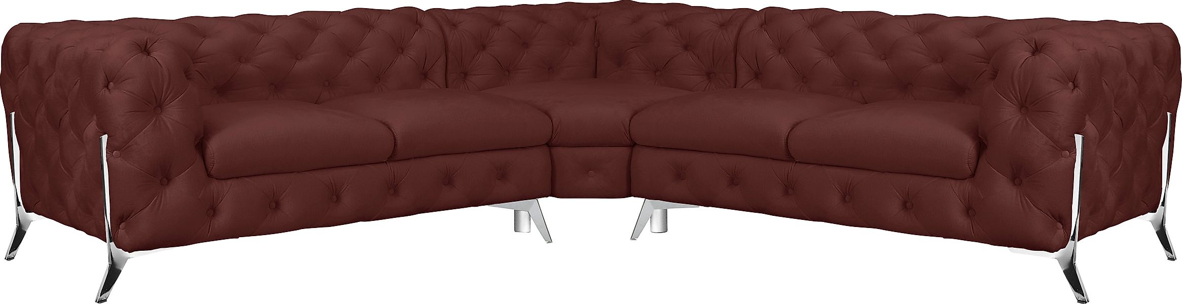 Home affaire Chesterfield-Sofa »Amaury L-Form« Chesterfield-Optik, Breite/T günstig online kaufen